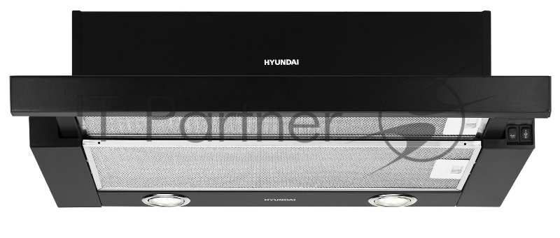 Вытяжка встраиваемая Hyundai HBH 6232 BK черный управление: кнопочное (1 мотор)