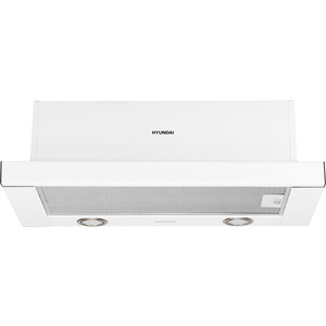 Вытяжка встраиваемая Hyundai HBH 6232 W белый управление: кнопочное (1 мотор)