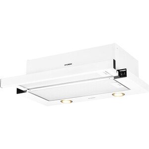 Вытяжка встраиваемая Hyundai HBH 6232 W белый управление: кнопочное (1 мотор)