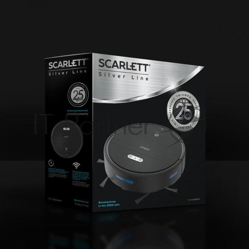 Пылесос-робот Scarlett SC-VC80RW01 черный