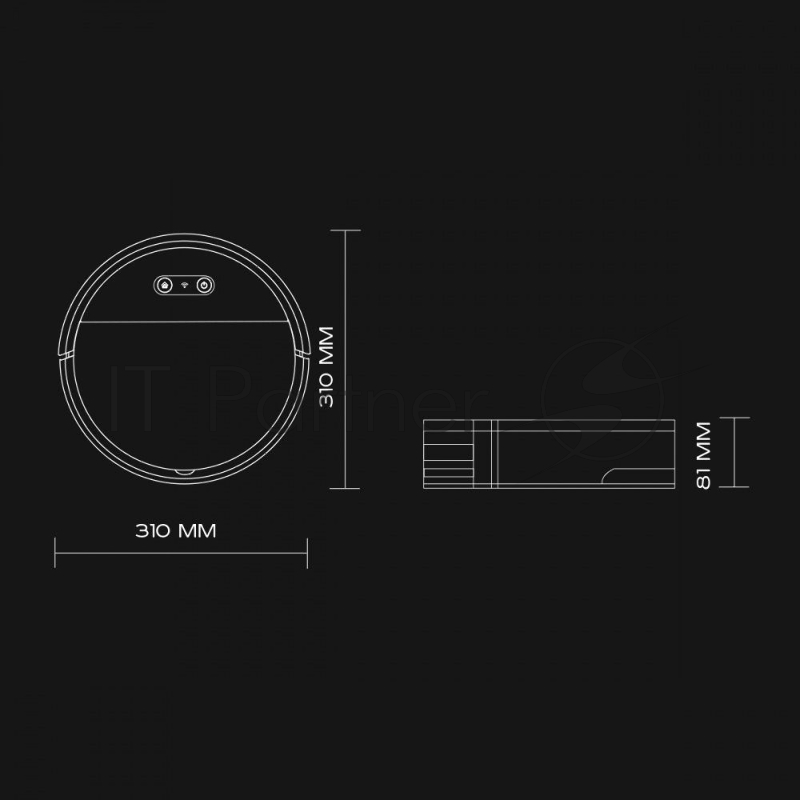 Пылесос-робот Scarlett SC-VC80RW01 черный