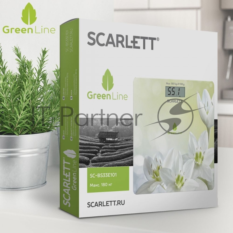 Весы напольные электронные Scarlett SC-BS33E101 макс.180кг рисунок