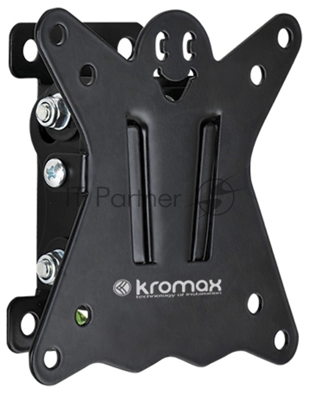 Кронштейн Kromax CASPER-101 black, для LED/LCD ТВ 10-26, 1 ст свободы, наклон +5°-15°, от стены 50 мм, max VESA 100x100 мм, max 15 кг