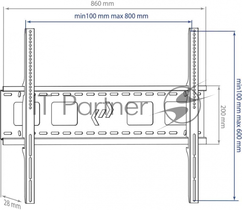 Кронштейн для LED/LCD Kromax STAR-1 black Диагональ экрана (дюймы) 32-90 Нагрузка (кг) 81 black