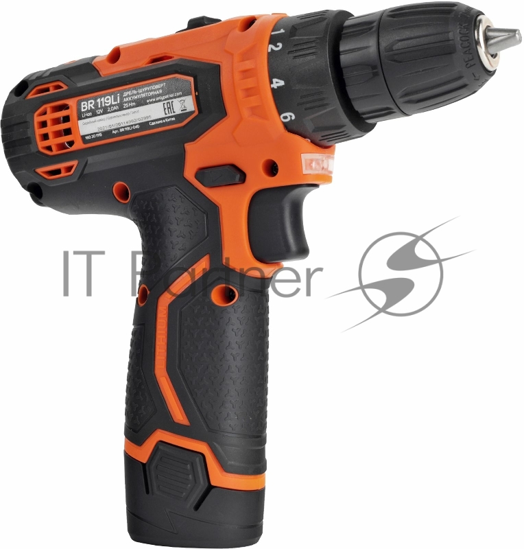Дрель-шуруповерт Patriot BR 119Li аккум. патрон:быстрозажимной (кейс в комплекте) (180301119)