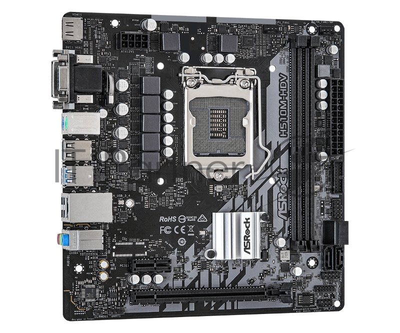 Плата материнская Asrock Asrock H510M-HDV, LGA1200, Intel H510, mATX, BOX