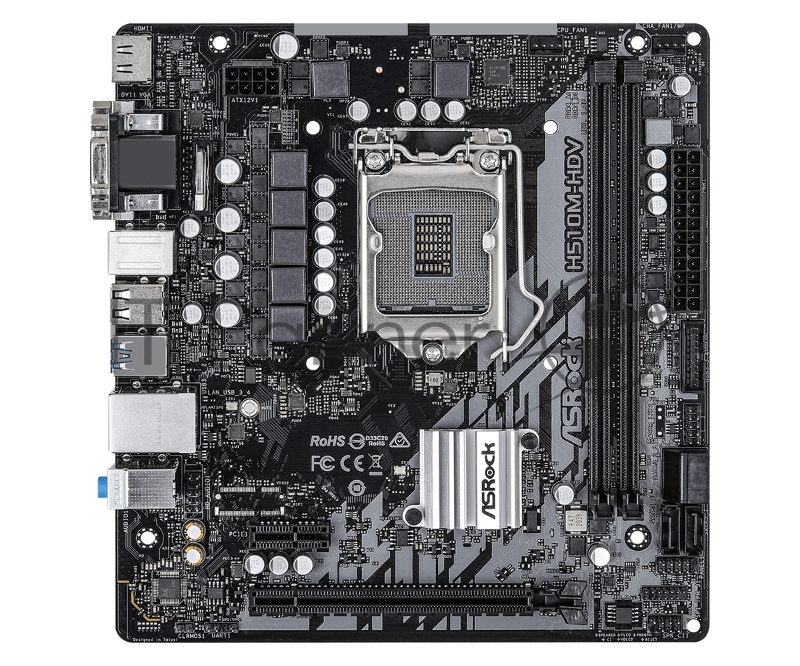 Плата материнская Asrock Asrock H510M-HDV, LGA1200, Intel H510, mATX, BOX
