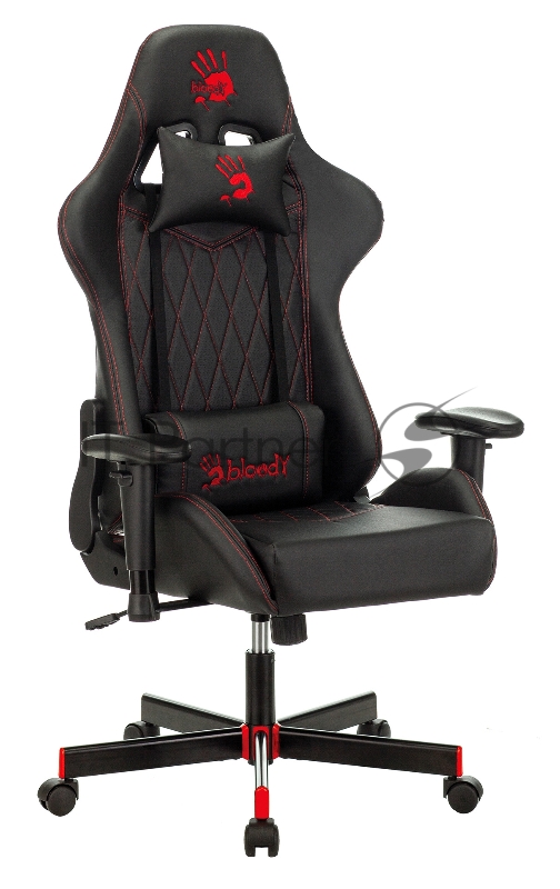 Кресло игровое A4Tech Bloody GC-800 черный ромбик эко.кожа крестовина