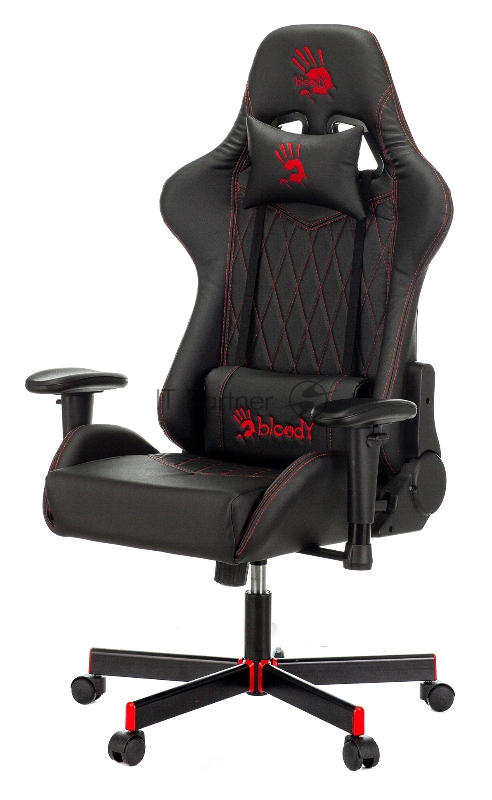 Кресло игровое A4Tech Bloody GC-800 черный ромбик эко.кожа крестовина