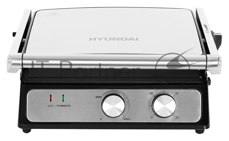 Электрогриль Hyundai HYG-2040 2000Вт серебристый