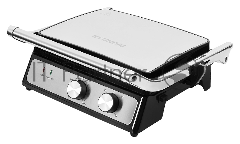 Электрогриль Hyundai HYG-2040 2000Вт серебристый