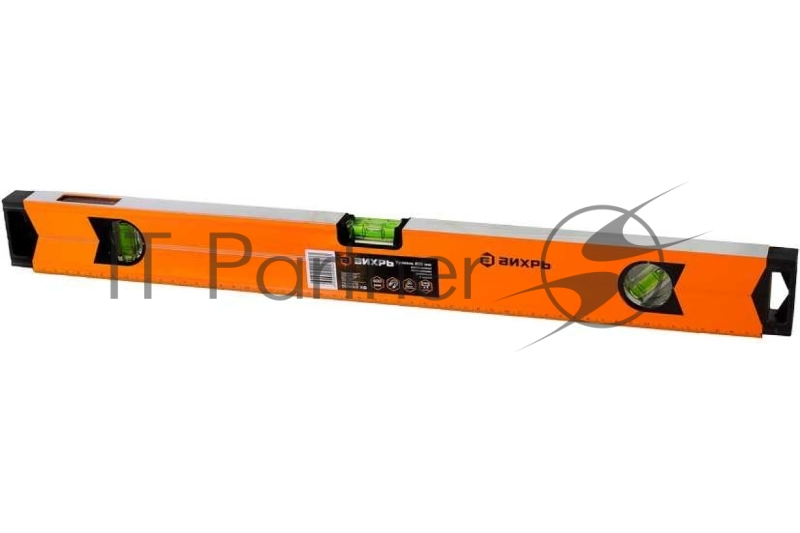 Уровень алюминиевый Вихрь Магнитный 600 мм, фрезерованный, 3 глазка /1 зеркальный/ 73/11/4/18