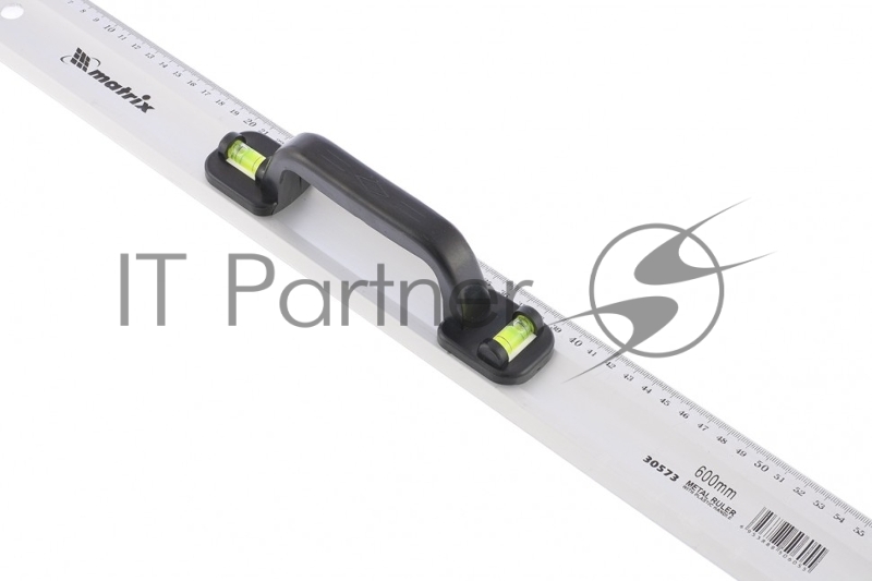 Линейка-уровень MATRIX , 600 мм, металлическая, пластмассовая ручка 2 глазка// MASTER 30573