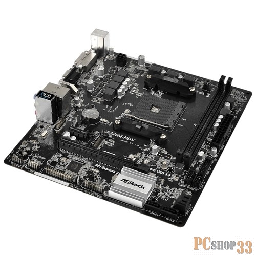 Материнская плата ASRock A320M-HDV {SAM4, AMD A320, 2xDDR4, PCI-Ex16, D-SUB, DVI, HDMI, SATAIII+RAID, M.2, GB Lan, USB3.0, mATX}