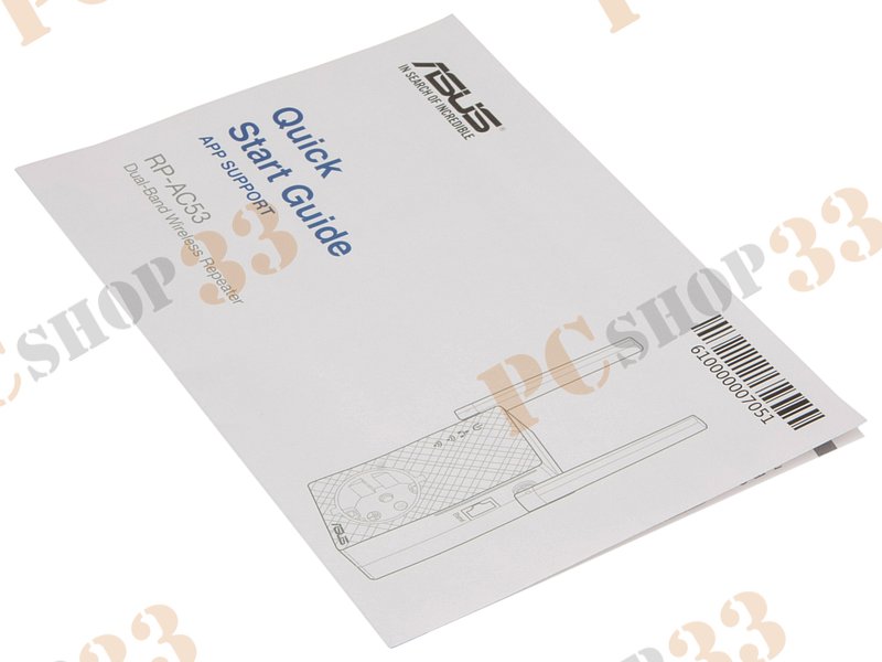 Ретранслятор ASUS RP-AC53 WiFi 433Мбит/сек. + 1 порт LAN 100Мбит/сек.