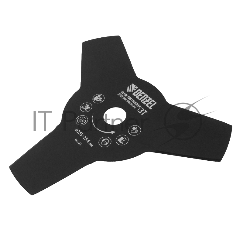 Диск DENZEL для триммера, 3 лезвия 96325