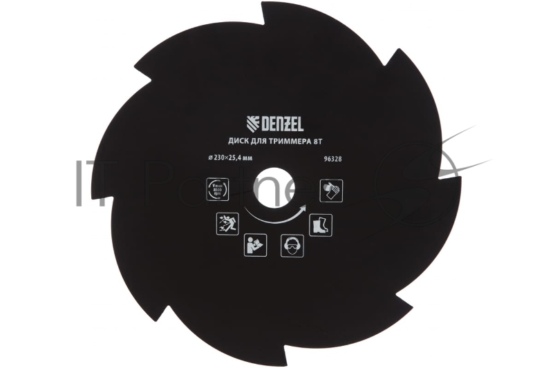 Диск DENZEL для триммера, 8 лезвий 96328