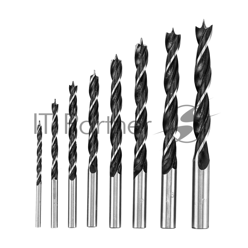 Набор сверл по дереву SPARTA ,3-4-5-6-7-8-9-10 мм,8 шт. цилиндрический хвостовик//702125