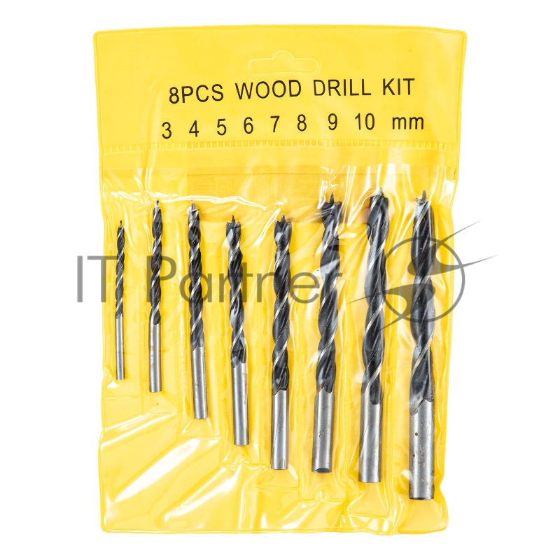 Набор сверл по дереву SPARTA ,3-4-5-6-7-8-9-10 мм,8 шт. цилиндрический хвостовик//702125