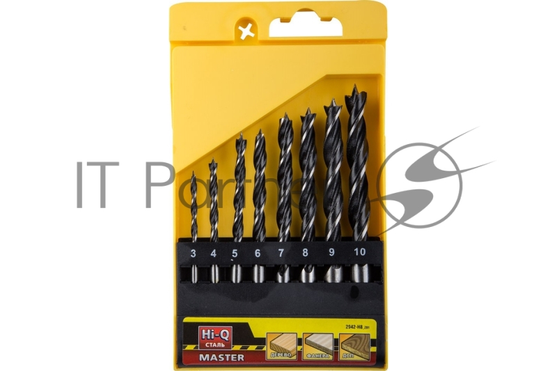 Набор сверл спиральных по дереву Stayer M-type, 8штd=3-10мм, М-образная заточка, сталь HCS, Profesional 2942-H8_z02