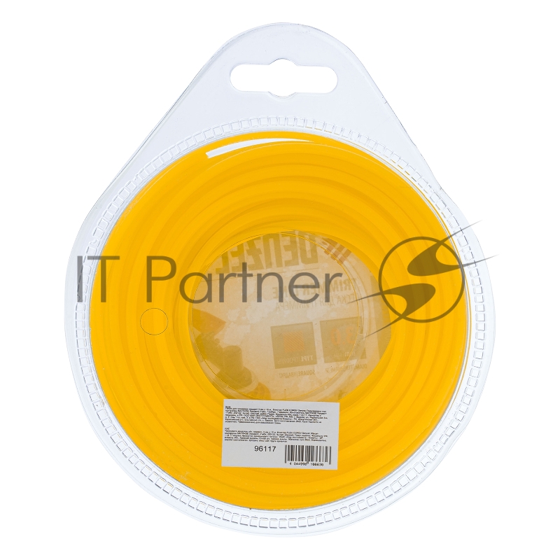 Леска для триммера DENZEL квадрат 3 мм х 15 м, блистер FLEX CORD 96117