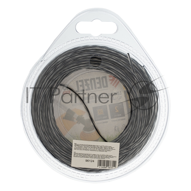 Леска для триммера DENZEL двухкомпонентная квадрат 2,0мм 15 м EXTRA CORD 96124