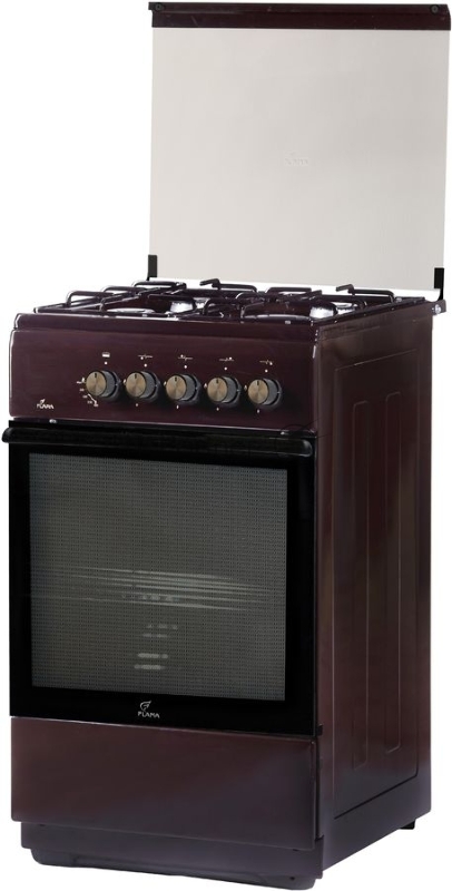 Плита Комбинированная Flama L FK 1412 B коричневый (стеклянная крышка) реш.сталь