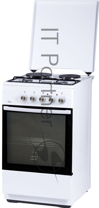 Плита Комбинированная Flama L FK 2212 W белый (металлическая крышка) реш.сталь