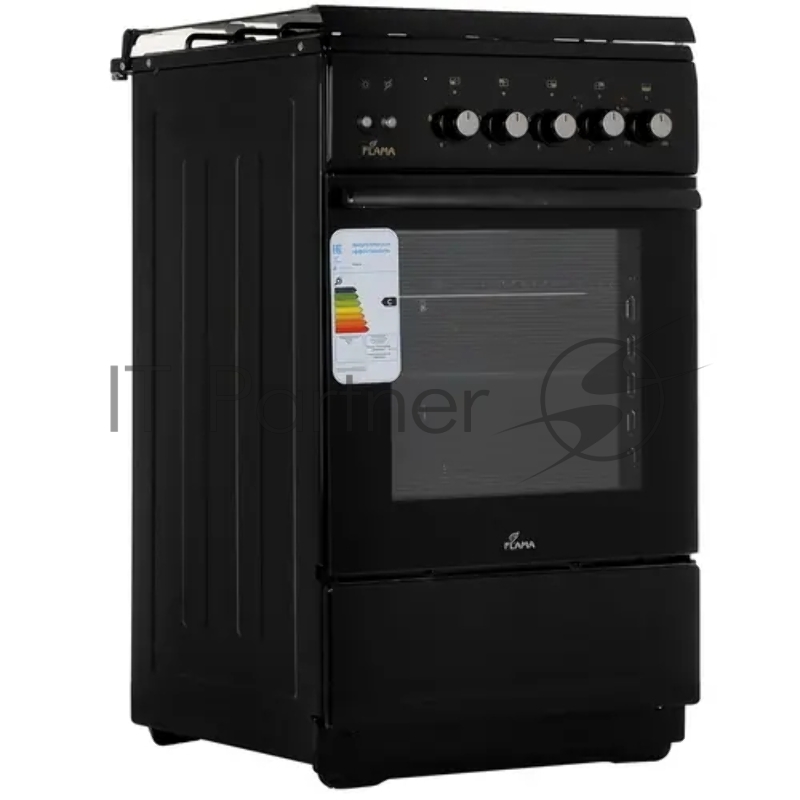 Плита Комбинированная Flama L RK 23-126 B коричневый (стеклянная крышка) реш.сталь