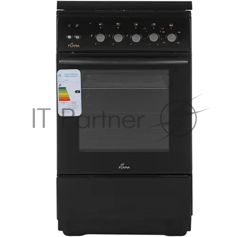 Плита Комбинированная Flama L RK 23-126 B коричневый (стеклянная крышка) реш.сталь