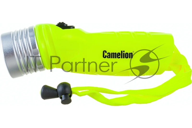 Фонарь Camelion LED51534 , желт, LED 3W SEOUL глуб 30м, 4xLR6, дайв, пласт+алюм., блистер 13360