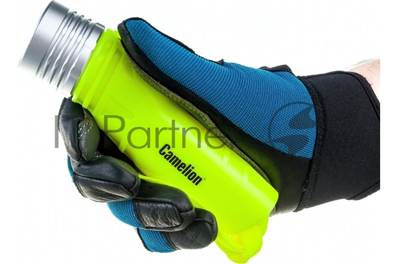 Фонарь Camelion LED51534 , желт, LED 3W SEOUL глуб 30м, 4xLR6, дайв, пласт+алюм., блистер 13360