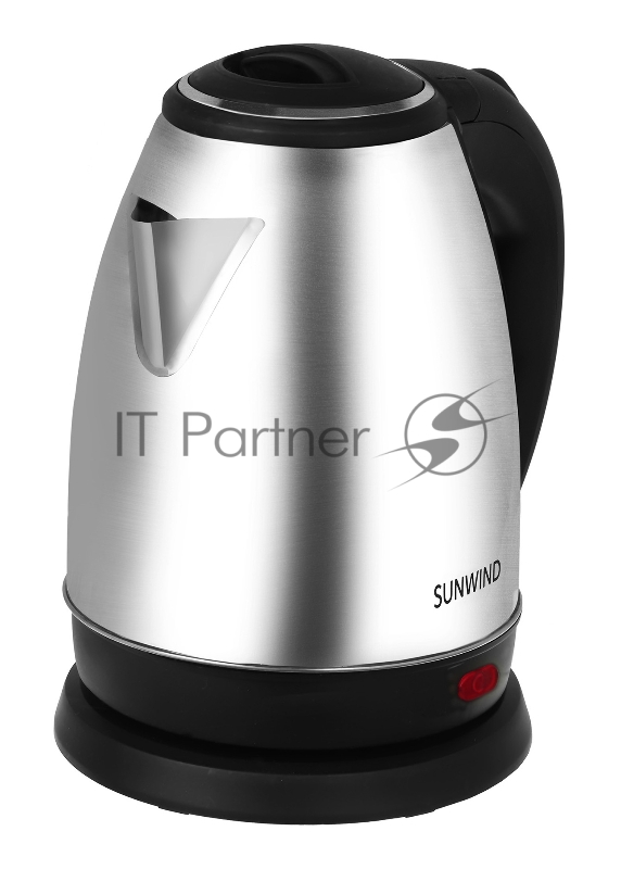 Чайник электрический SunWind SUN-K-001 1.8л. 1500Вт серебристый/черный (корпус: нержавеющая сталь/пластик)