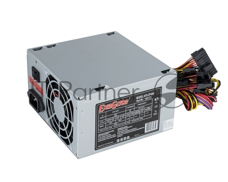 Блок питания 400W ExeGate CP400, ATX, 8cm fan, 24p+4p, 3*SATA, 2*IDE, FDD