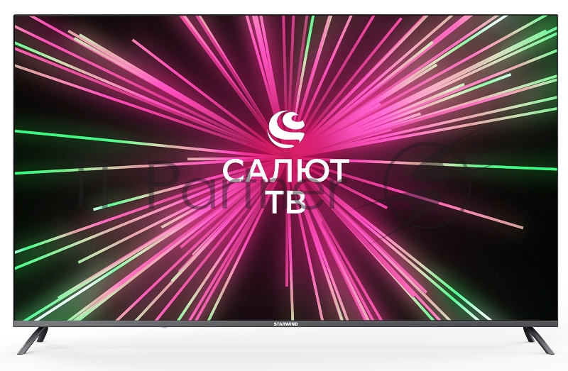 Телевизор LED Starwind 65 SW-LED65UB405 Салют ТВ Frameless стальной Ultra HD 60Hz DVB-T DVB-T2 DVB-C DVB-S DVB-S2 USB WiFi Smart TV (RUS)