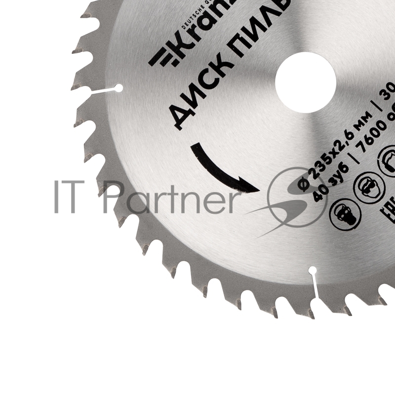 Диск пильный 235 мм х 40 зуб х 30 мм Kranz