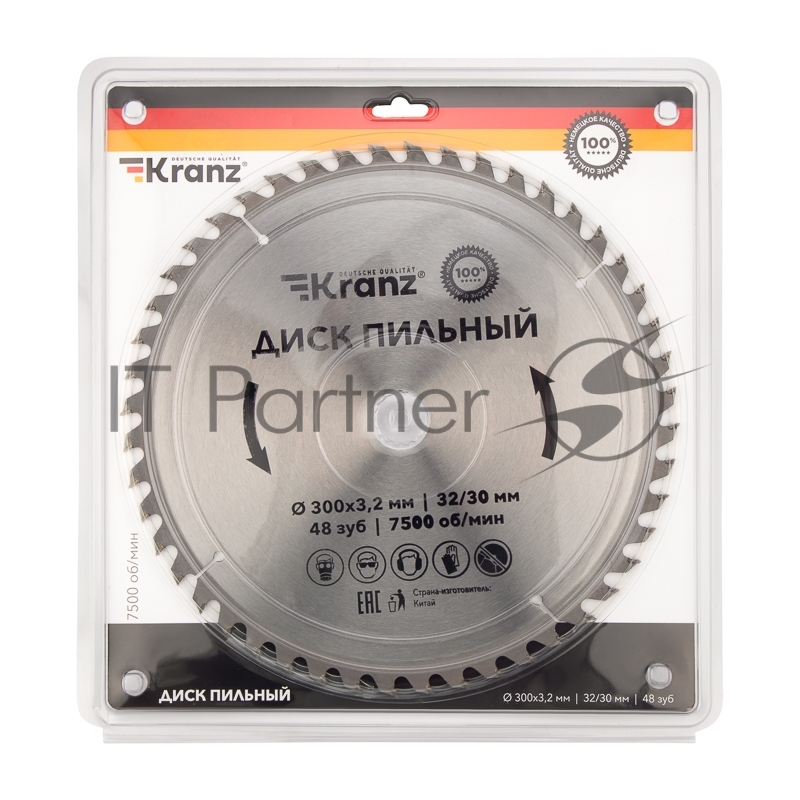 Диск пильный 300 мм х 48 зуб х 32/30 мм Kranz