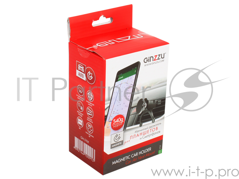 Держатель для мобильного устройства Ginzzu Держатель магнитный для планшетов и смартфонов (GH-31M)