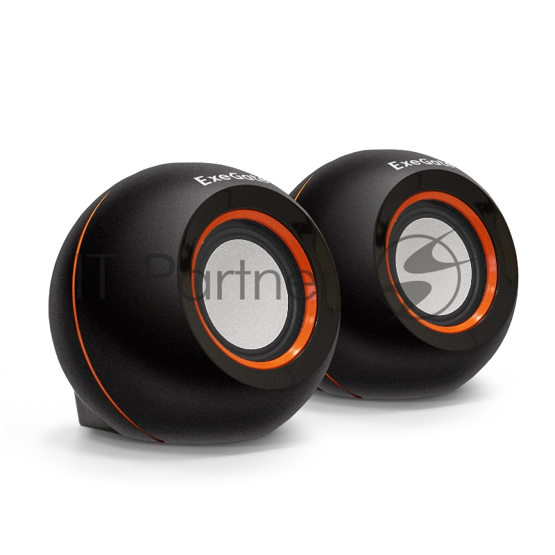 Акустическая система 2.0 ExeGate EX287053RUS Disco 180 (питание USB, 2х3Вт (6Вт RMS), 100-20000Гц, черный)