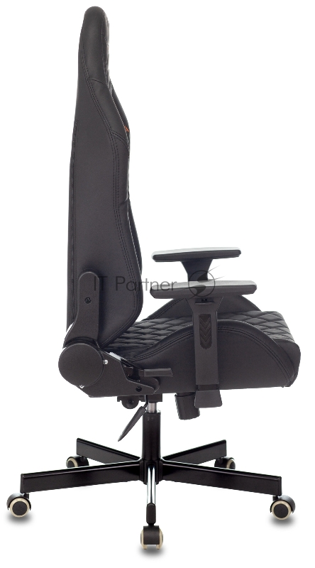 Кресло игровое Knight RAMPART черный ромбик эко.кожа с подголов. крестовина металл