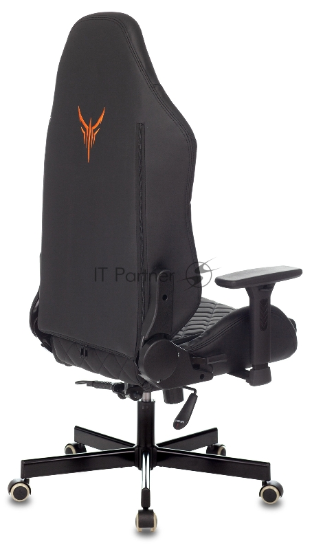 Кресло игровое Knight RAMPART черный ромбик эко.кожа с подголов. крестовина металл