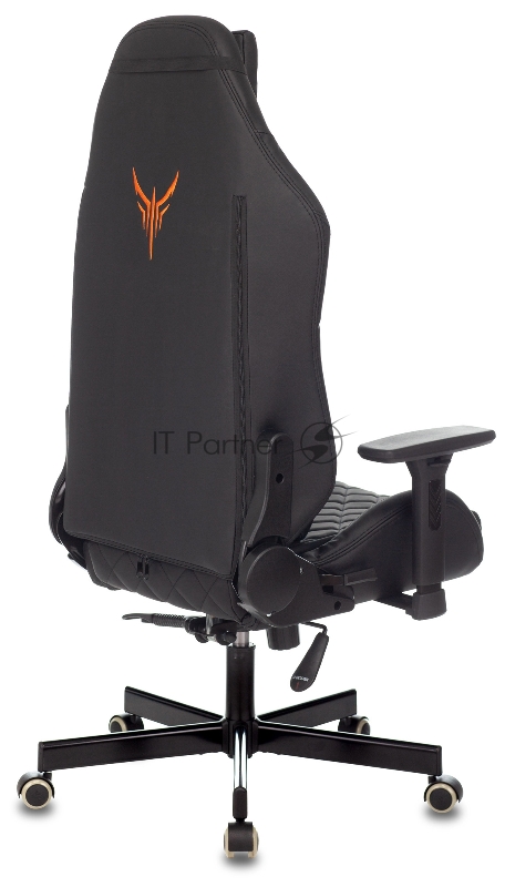 Кресло игровое Knight RAMPART черный ромбик эко.кожа с подголов. крестовина металл