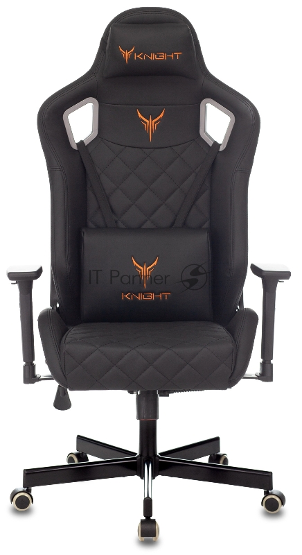 Кресло игровое Knight OUTRIDER черный ромбик эко.кожа с подголов. крестовина металл