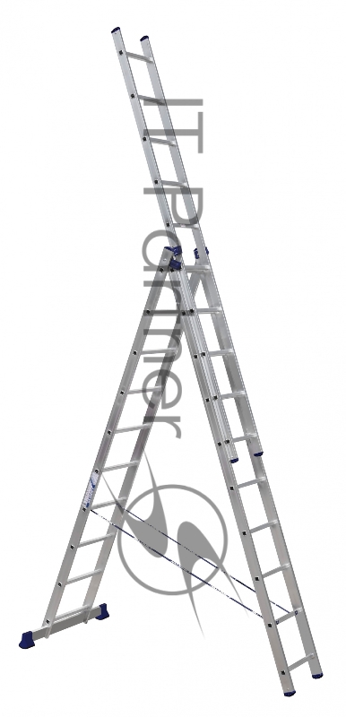 Лестница Alumet H3 5310 алюминий 10ступ. H7.36м макс.нагр.:150кг