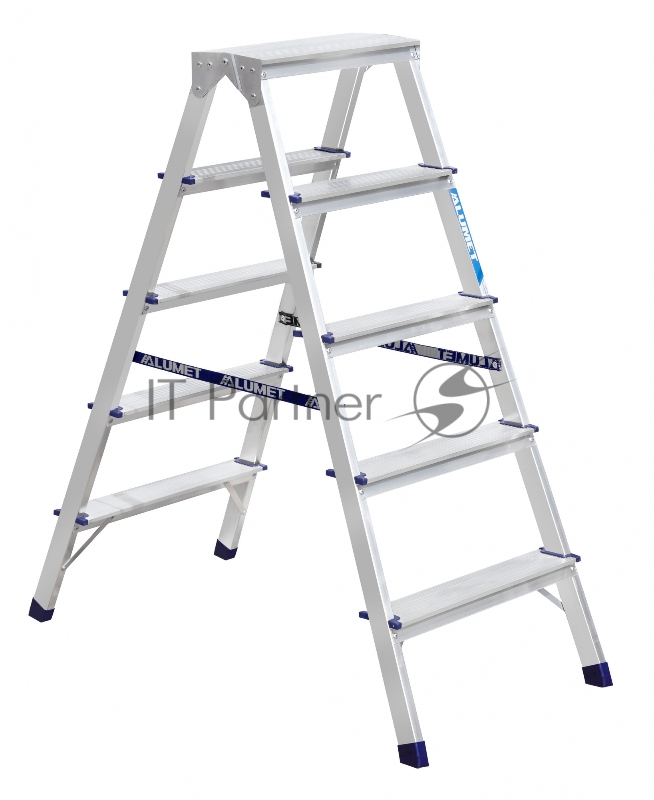 Стремянка Alumet AD7205 алюминий 5ступ. H3.12м макс.нагр.:150кг