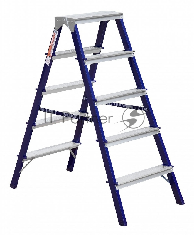Стремянка Alumet MD8205 сталь/алюминий 5ступ. H3.2м макс.нагр.:150кг