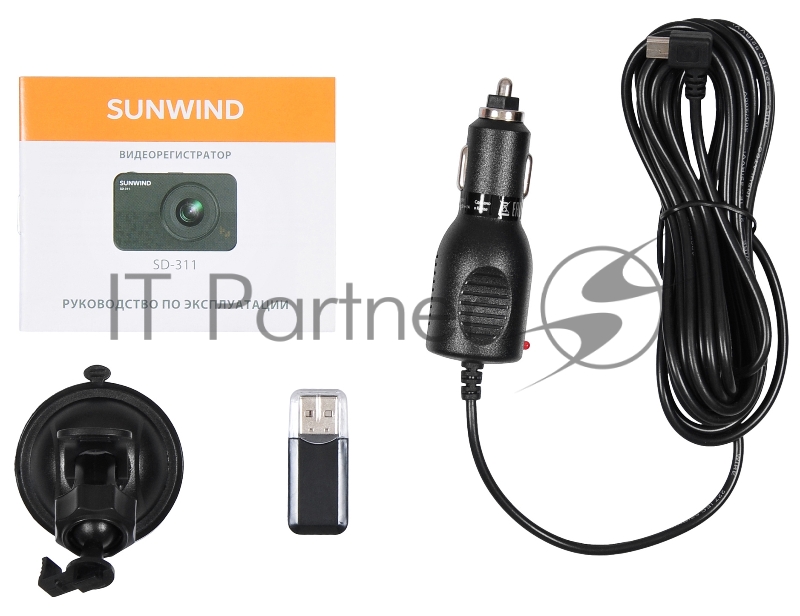 Видеорегистратор SunWind SD-311 черный 1.3Mpix 1080x1920 1080p 140гр. GP6248