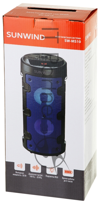 Минисистема SunWind SW-MS10 черный 50Вт FM USB BT SD/MMC