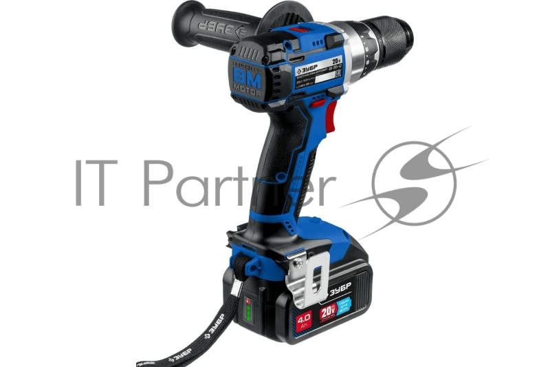 Дрель-шуруповерт ЗУБР 20В бесщеточная 2 АКБ (4Ач), в кейсе, Профессионал. DB-201-42