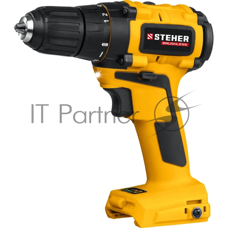 Дрель-шуруповерт STEHER 20В бесщёточная без АКБ, в коробке. CDB-200